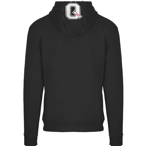 Aquascutum Classic Large A Logo Black Zip Up Hoodie